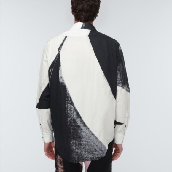 NWT Alexander McQueen Men's Brushstroke Shirt size - 16 - Picture 6 of 10